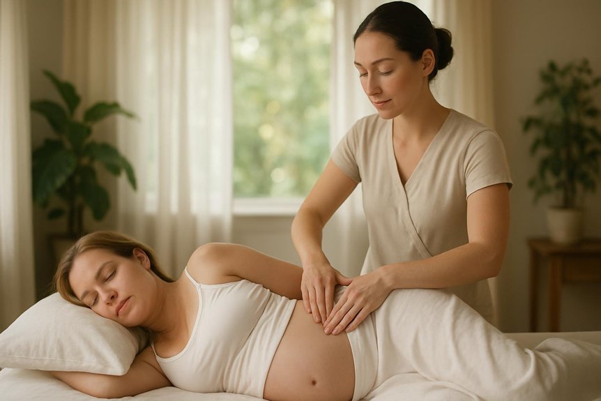 safe gentle pregnancy massage