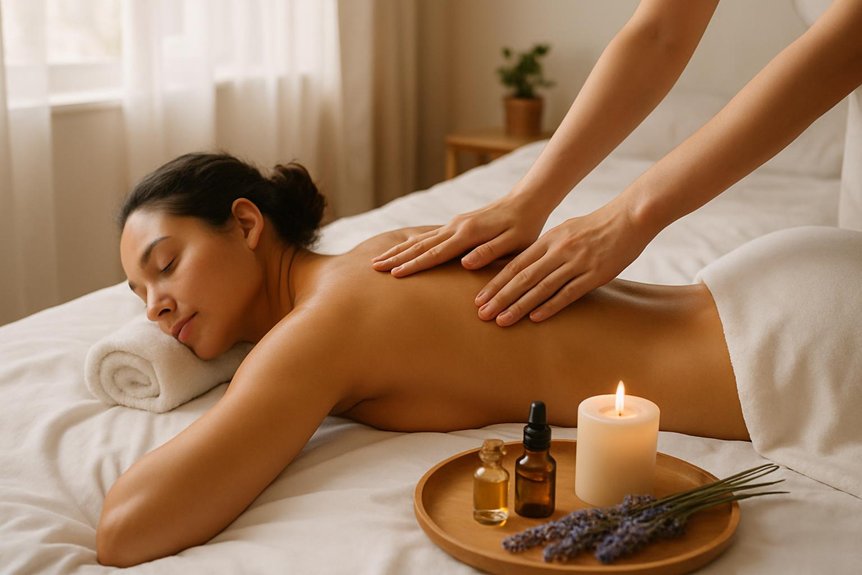 diluted essential oils massages
