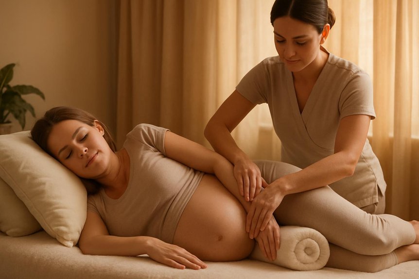 pregnancy comfort through gentle massage