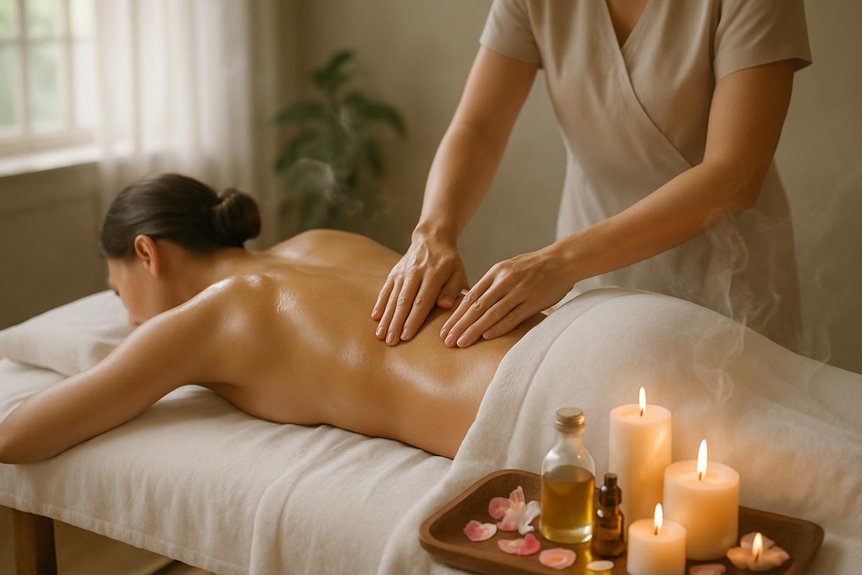 relaxing scented oil massage