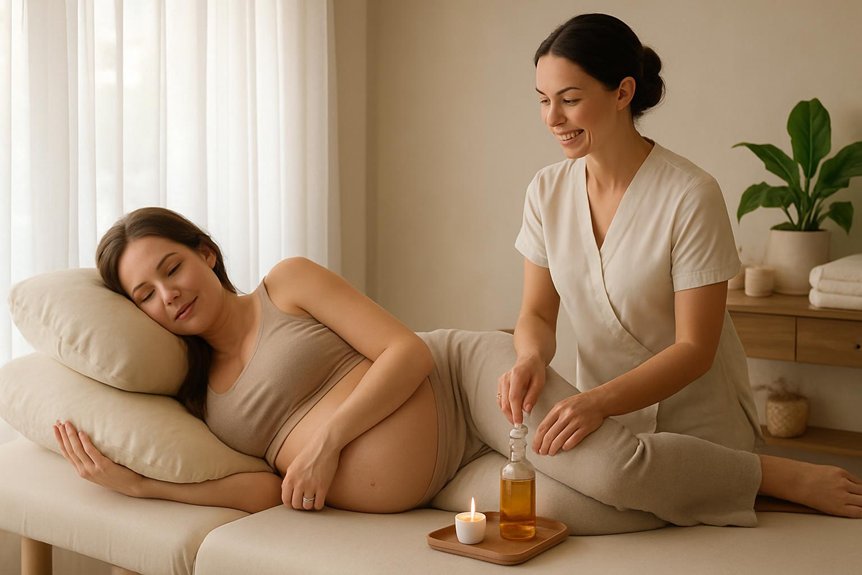 safe gentle pregnancy massage