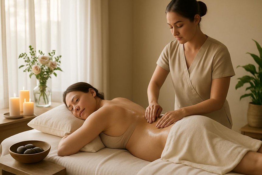 safe supportive pregnancy massage