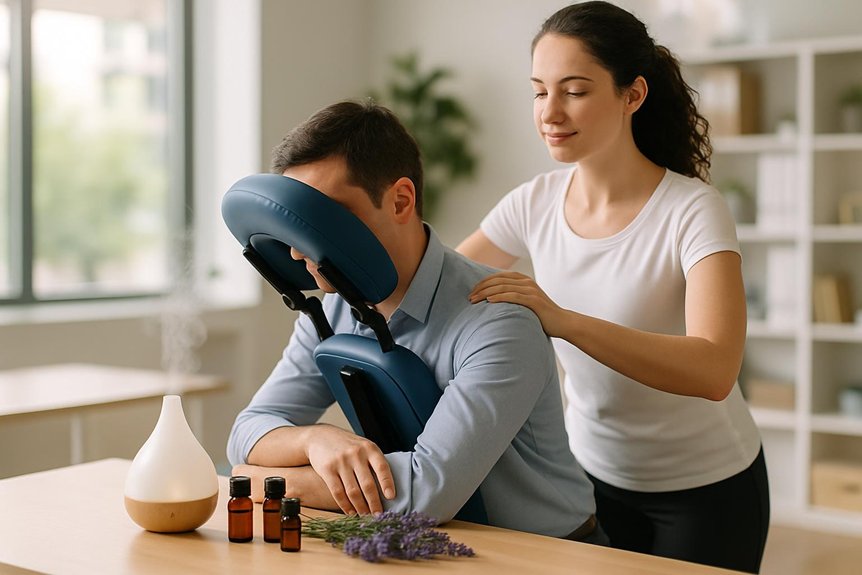 aromatherapy enhances massage relaxation