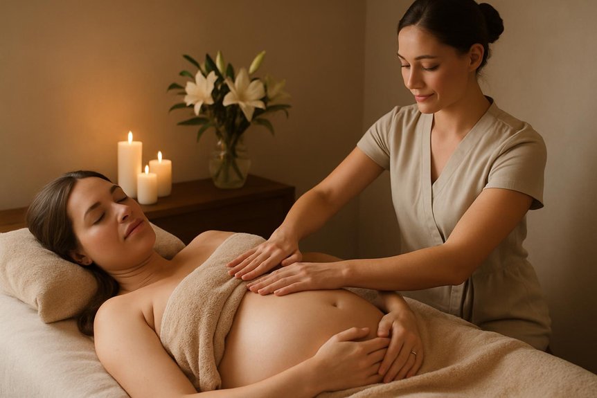 gentle mindful pregnancy massage