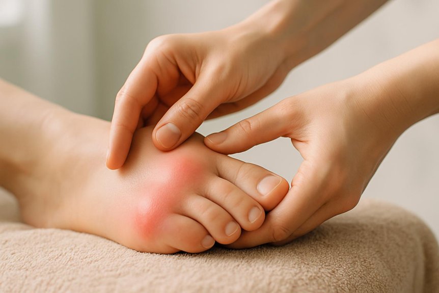 gout inflammation and crystal deposits