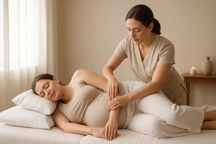 pregnancy massage positioning safety
