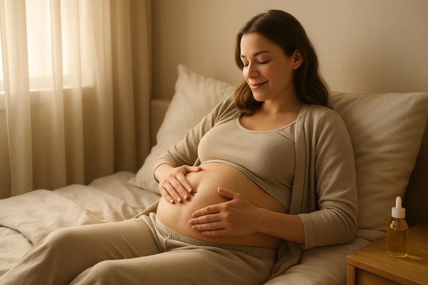 safe gentle prenatal belly massage