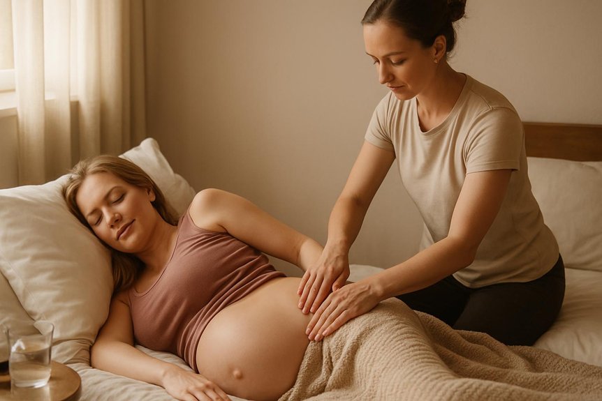 safe pregnancy back massage