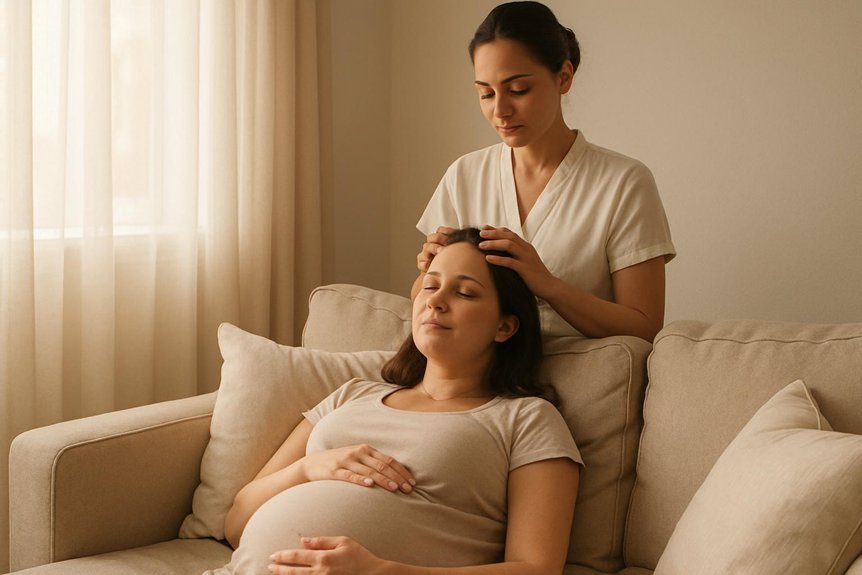 safe pregnancy head massage