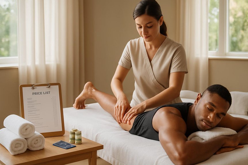 sports massage pricing varies