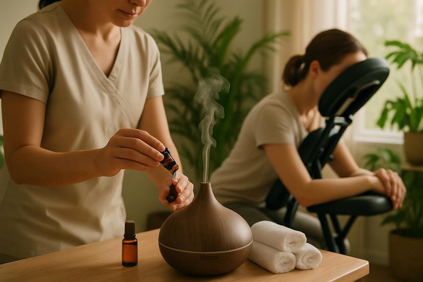 using essential oils during massage