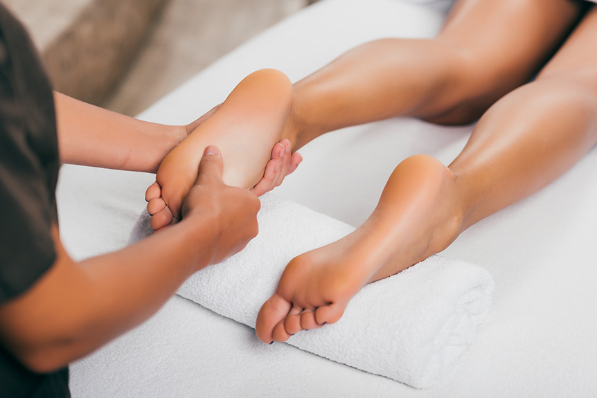 Reflexology foot massage to support fertility and reproductive health
