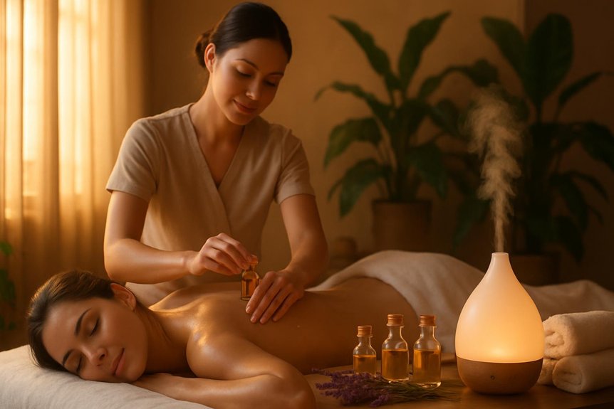 aromatherapy massage promotes relaxation