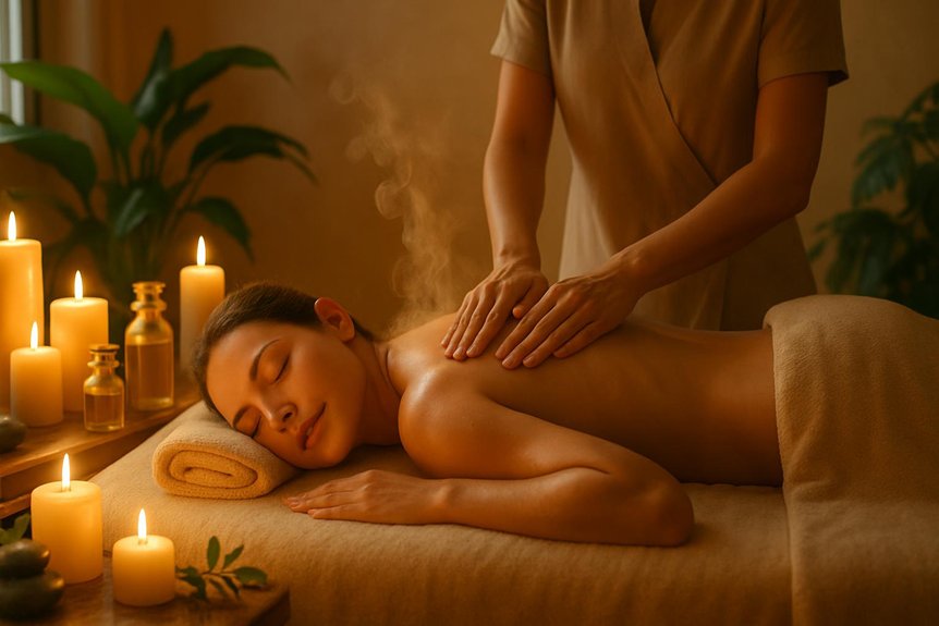 aromatherapy massage promotes relaxation