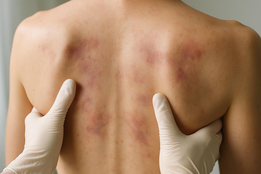 possible bruising from massage