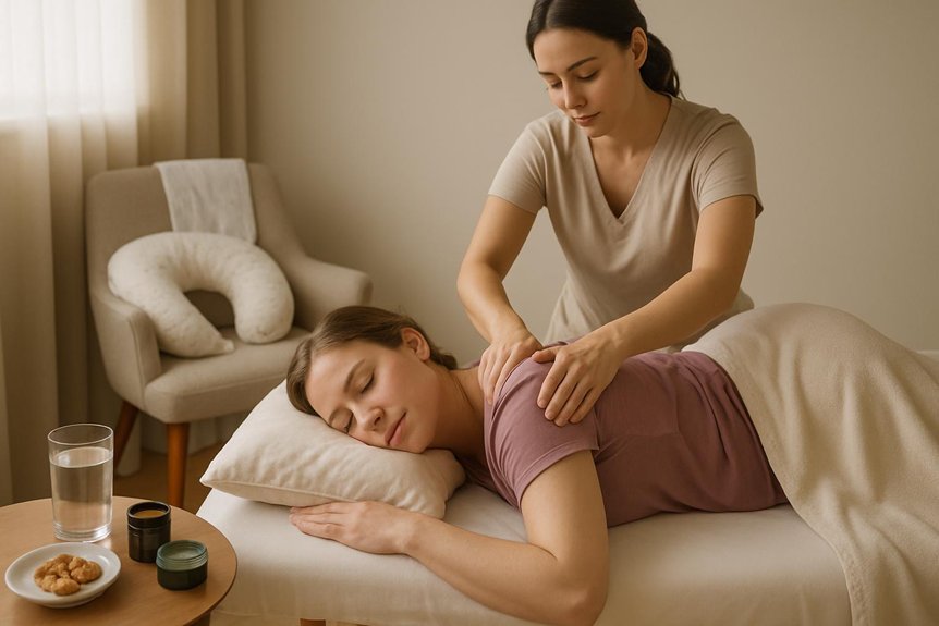 post massage breastfeeding care