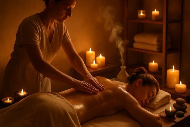 relaxing scented oil massage