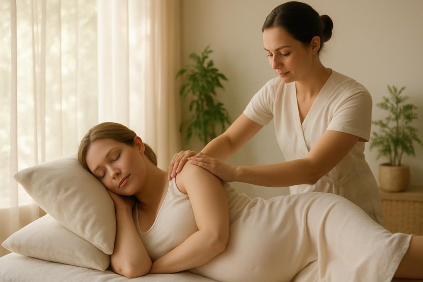 safe gentle pregnancy massage