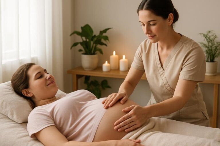 safe gentle pregnancy massage