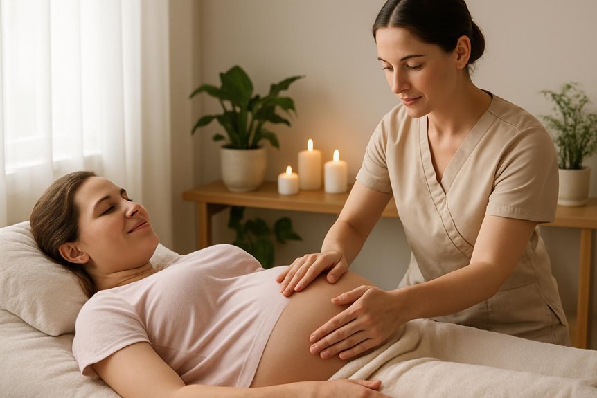 safe gentle pregnancy massage