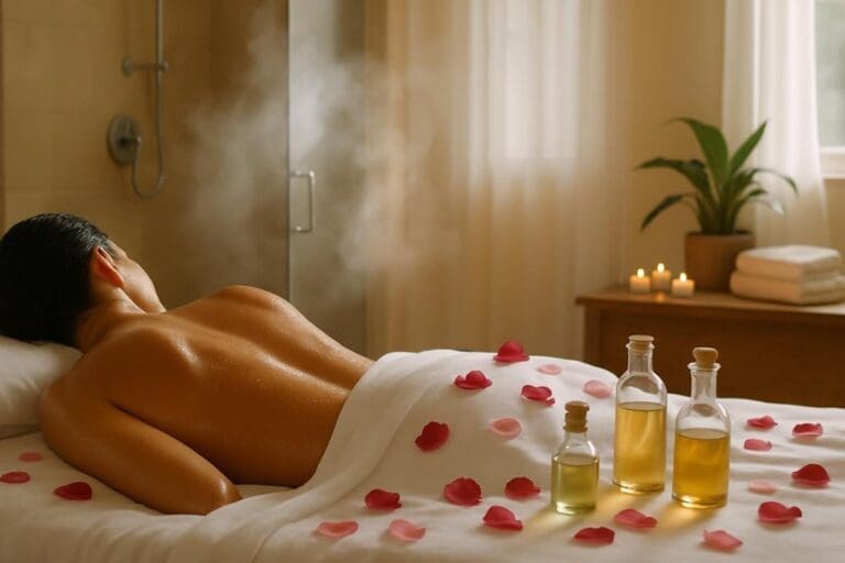 shower recommended after massage