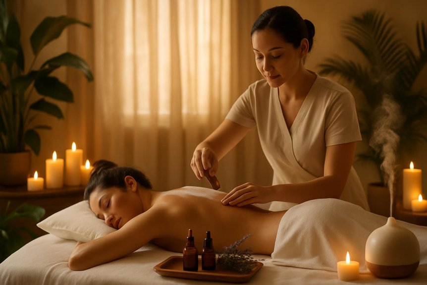 therapeutic touch with oils