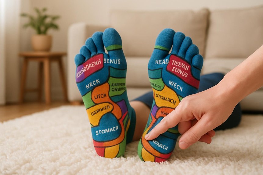using socks for reflexology