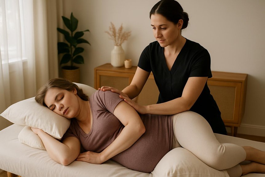 avoid deep abdominal and sacrum