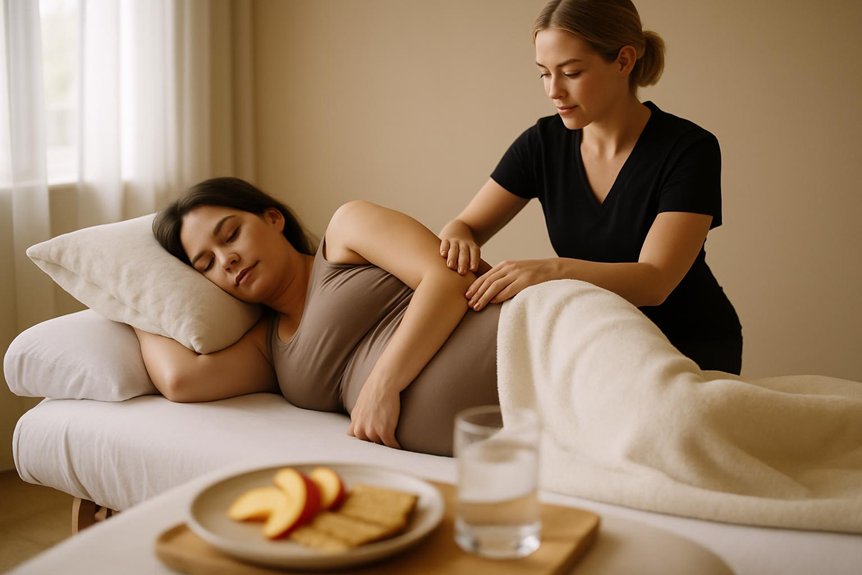 avoid heavy meals before massage