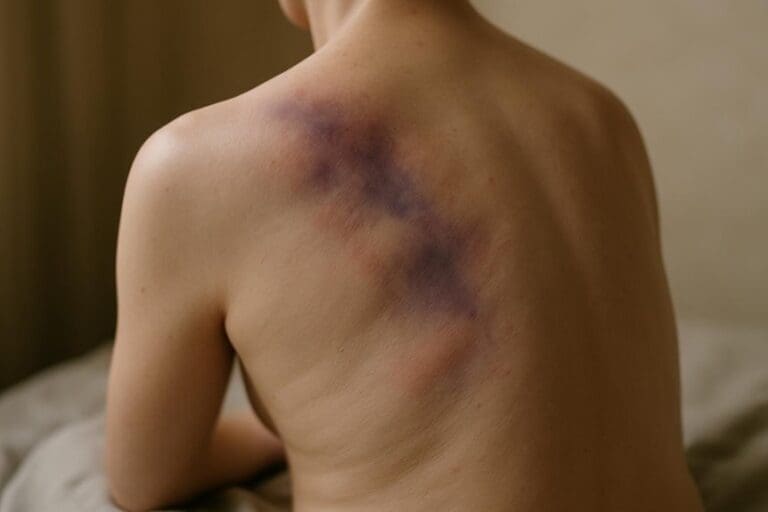 bruising possible after deep tissue