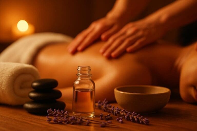 calming lavender aromatherapy massage