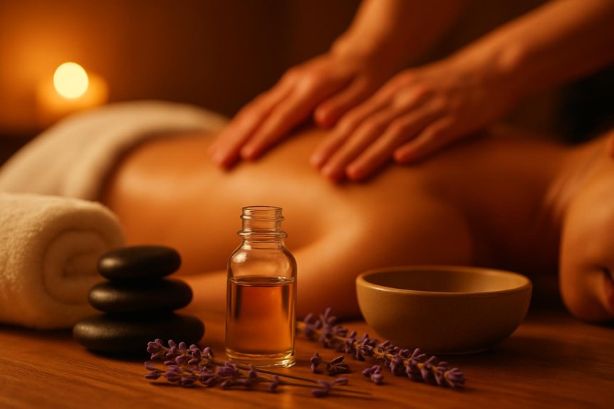 calming lavender aromatherapy massage