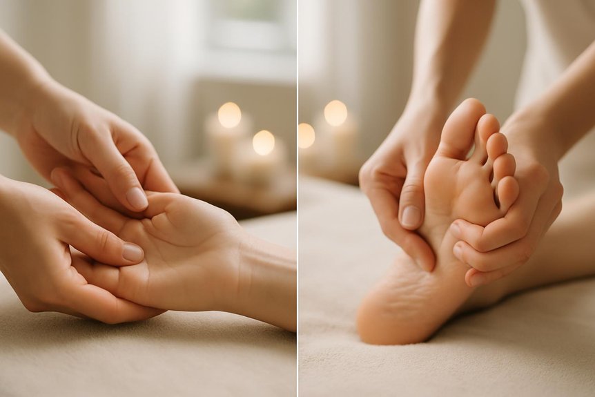 comparing hand and foot reflexology