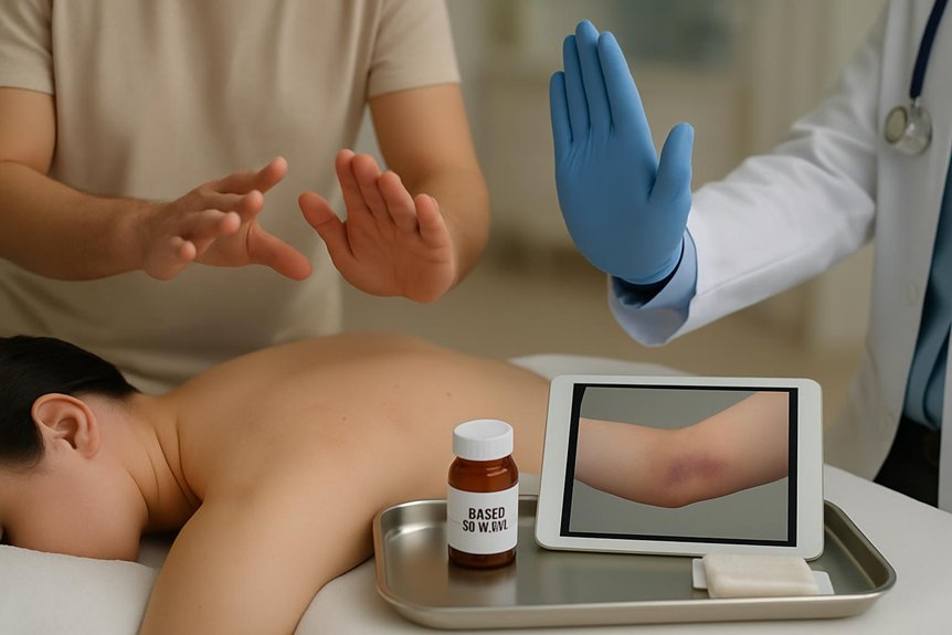 contraindications for deep massage