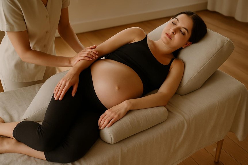 cradling bolster under bump