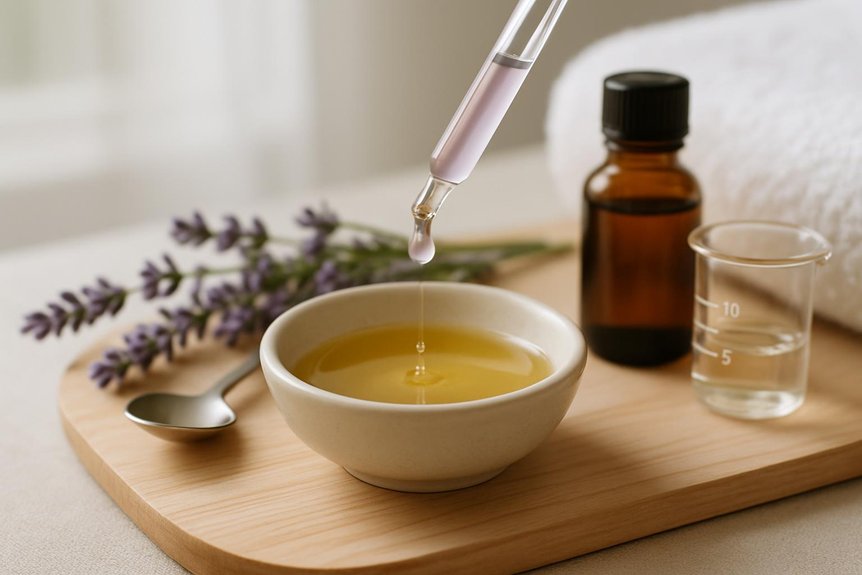 diluted lavender oil massage