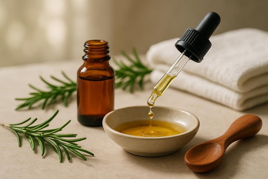 diluted rosemary oil massage