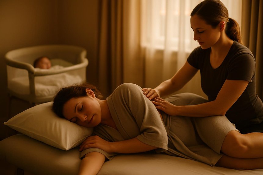 early gentle postpartum massage techniques