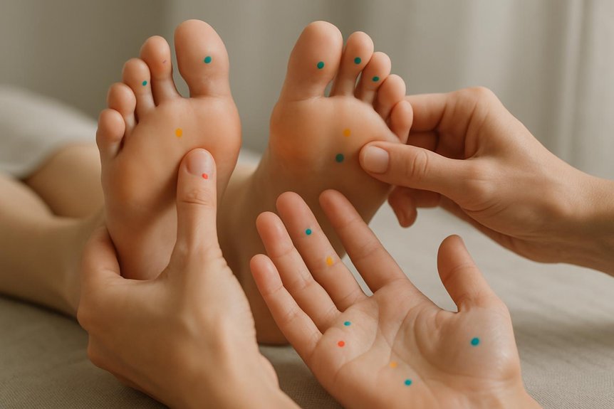 feet emphasized hands optional