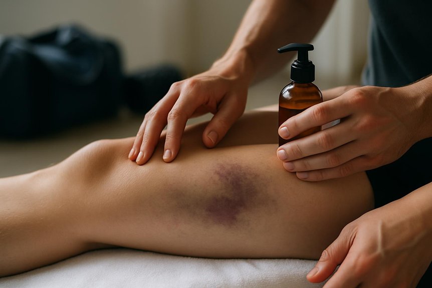 firm sports massage may bruise