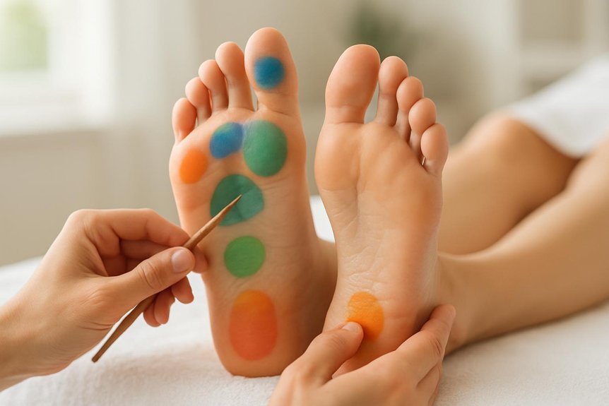 foot reflex points mapped