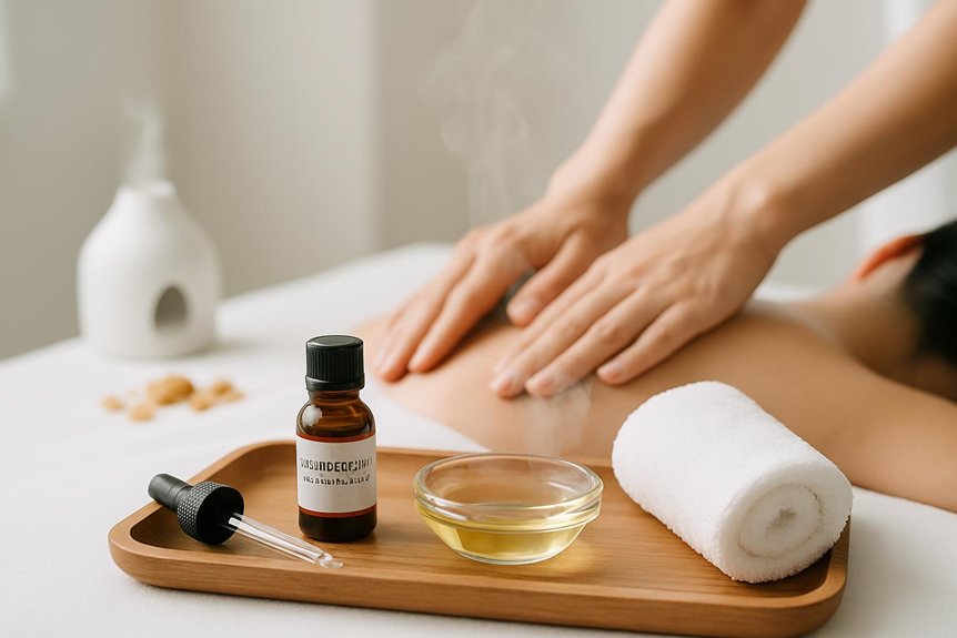 frankincense massage assess sensitivity