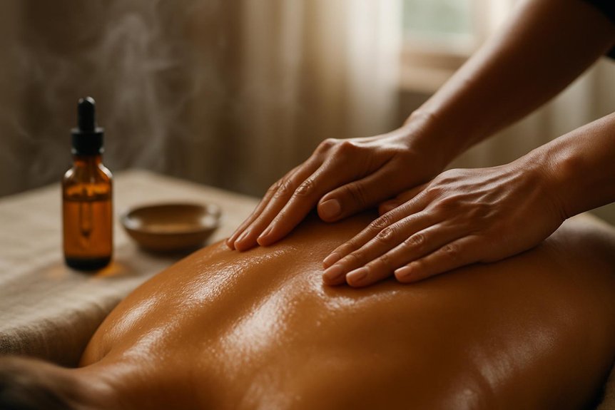 frankincense oil soothing massage