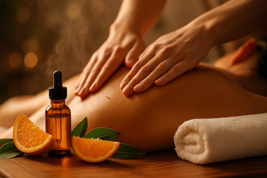 gentle orange oil massage