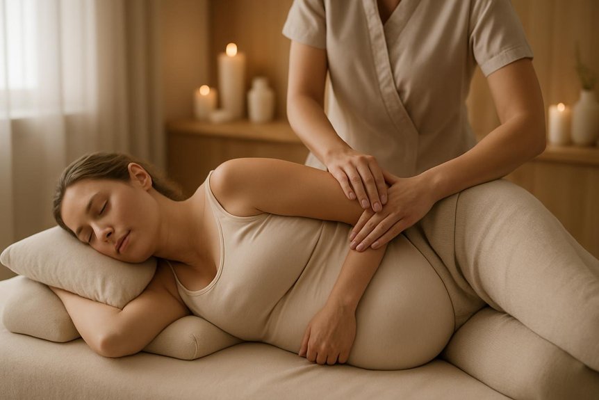 gentle side lying prenatal massage