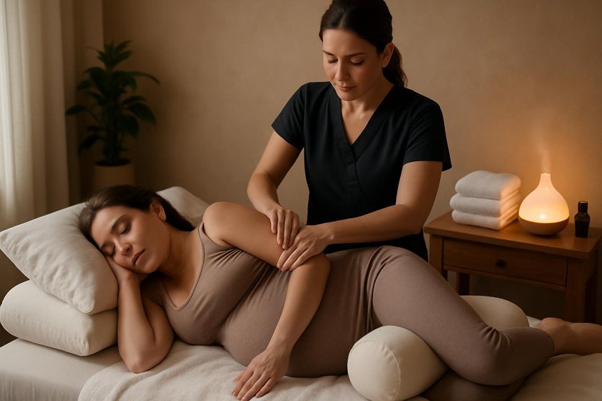 gentle supported early pregnancy massage