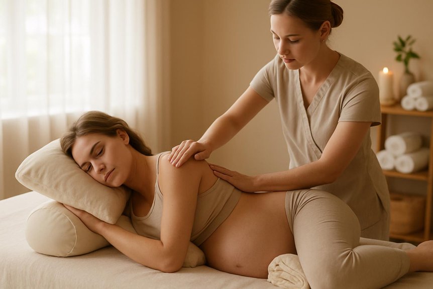 gentle supported side lying massage