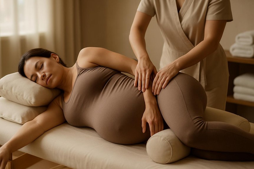 gentle supportive pregnancy massage