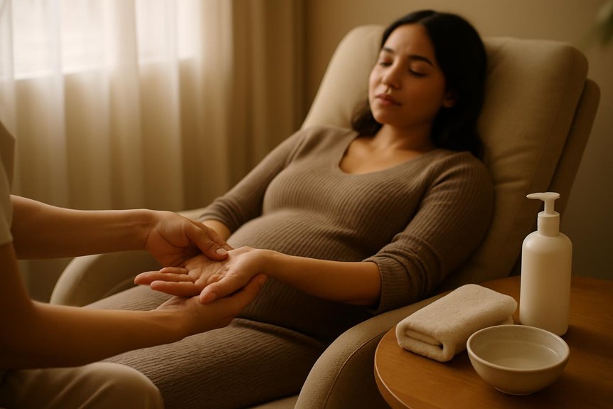 gentle trimester adapted hand massage