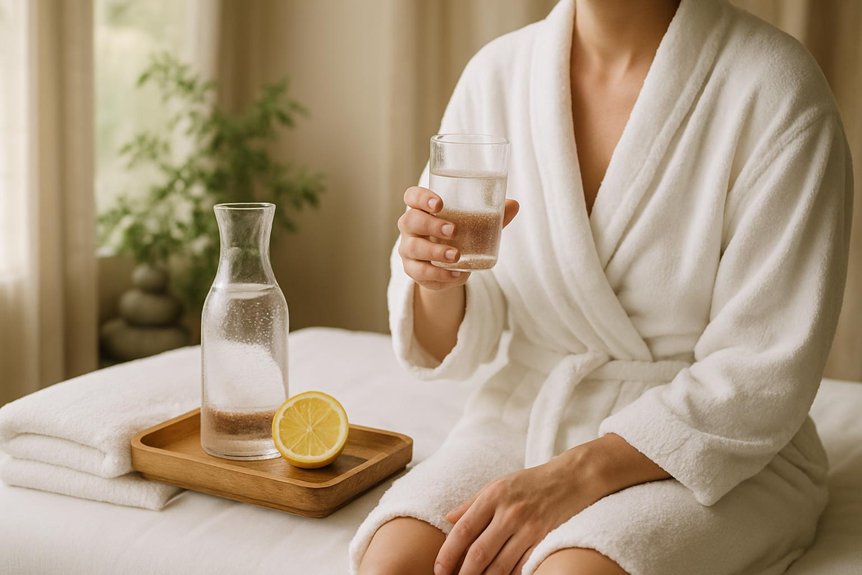 hydration recommended after massage